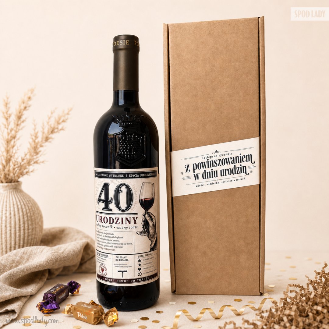Wino w prezencie na 40 urodziny