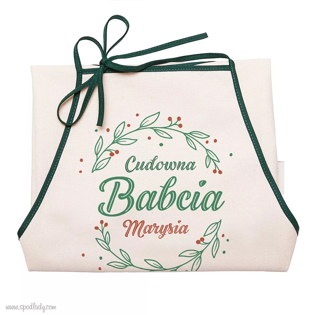 Fartuszek z imieniem "Cudowna babcia"