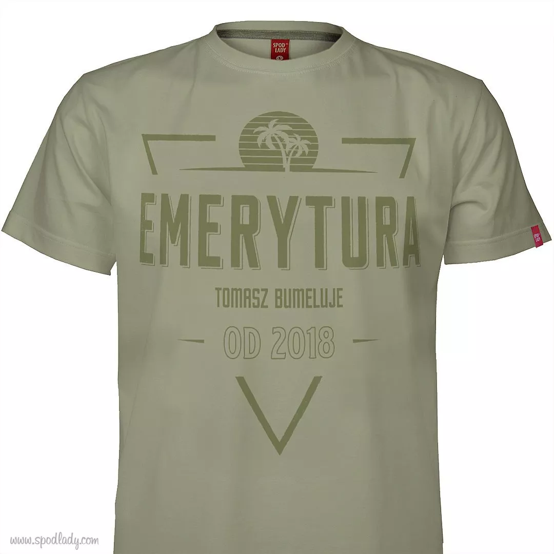 Koszulka męska "Emerytura" z personalizacją
