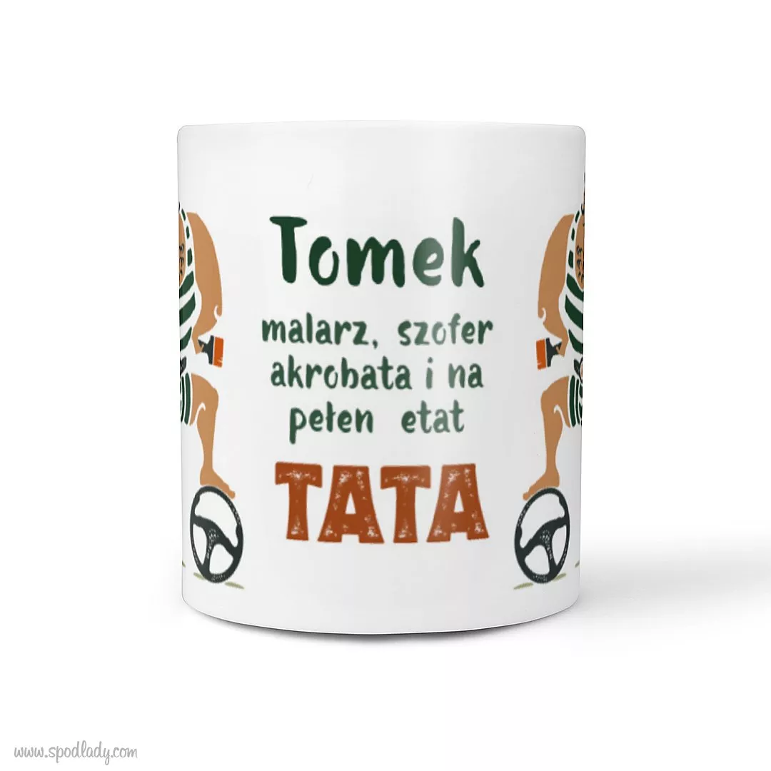 Kubek z imieniem "Tata akrobata"