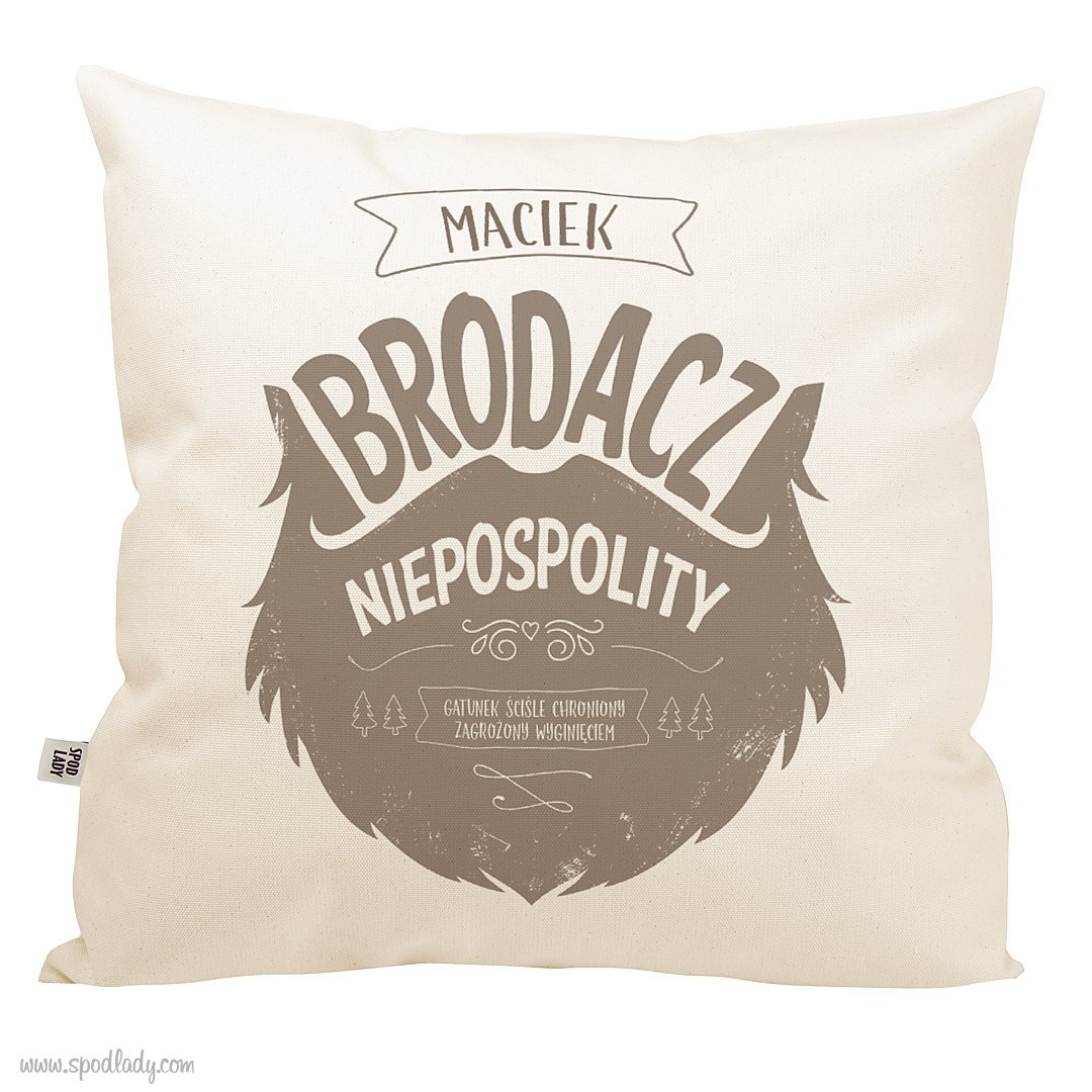 Personalizowana poduszka "Brodacz niepospolity"