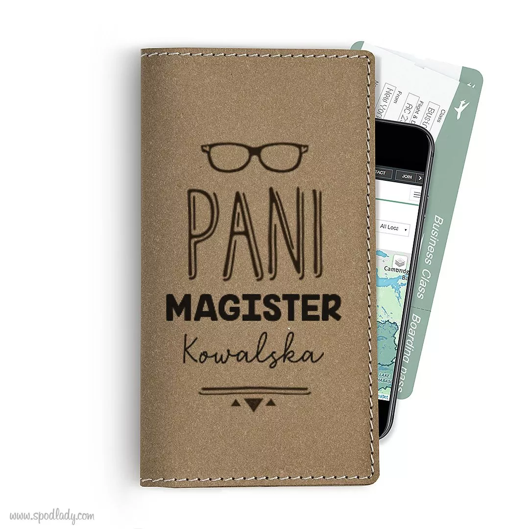 Personalizowane etui na dokumenty "Pani"