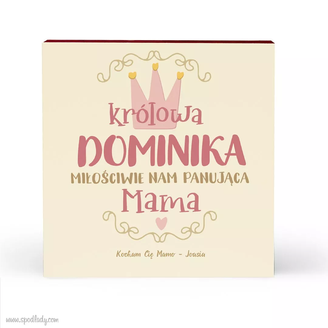 Personalizowane serce piernikowe dla Mamy "Krlowa"