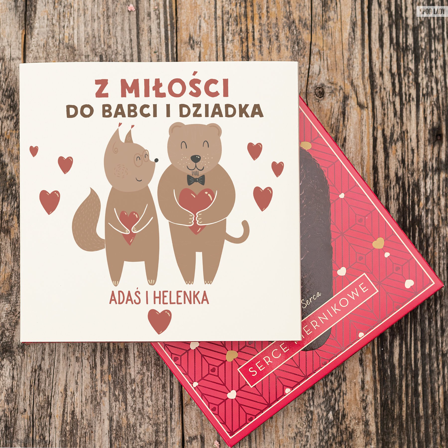 Personalizowane serce piernikowe od wnuczk�w