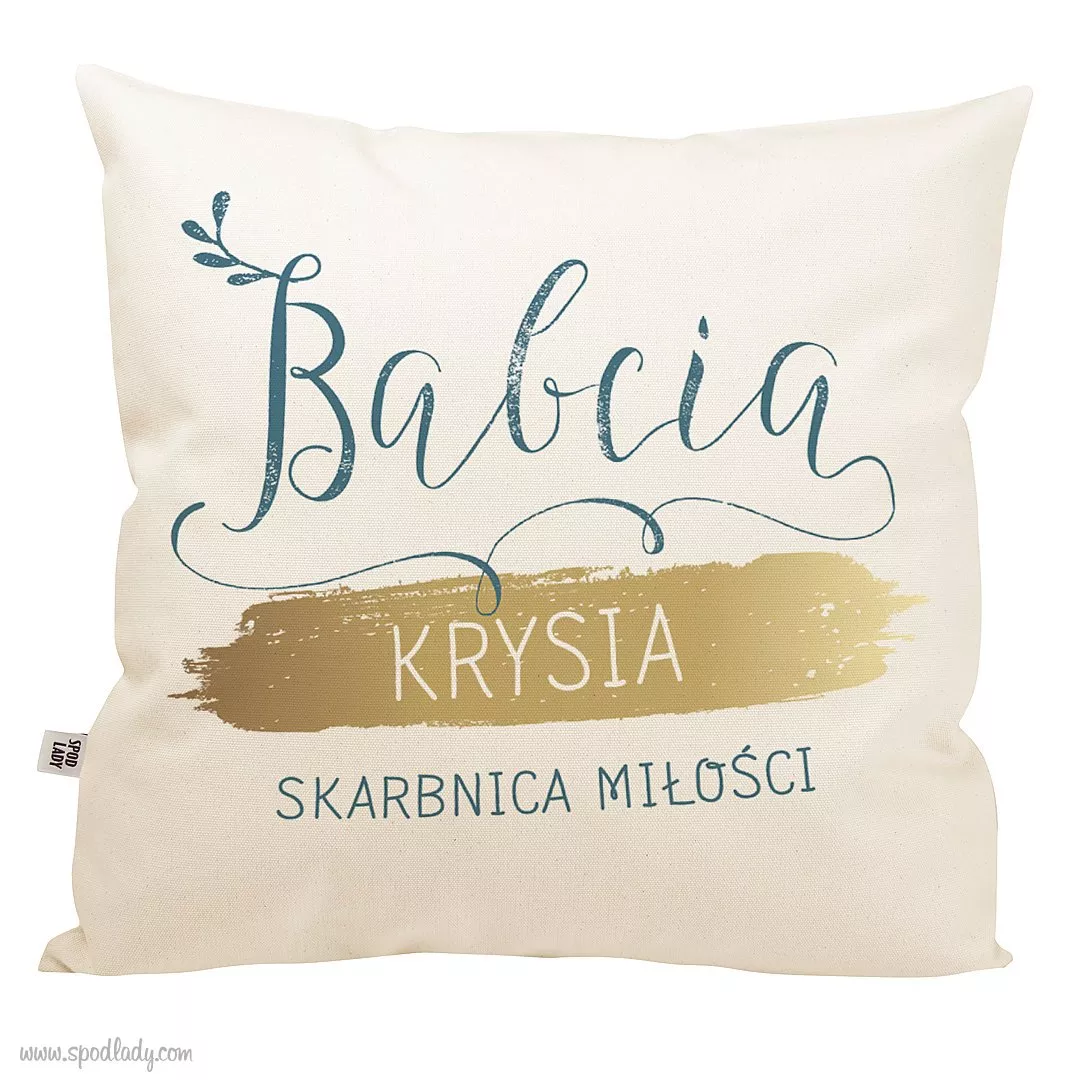 Poduszka personalizowana "Babcia - skarbnica mioci"