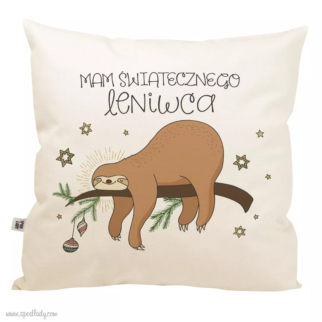 Poduszka Świąteczny leniwiec