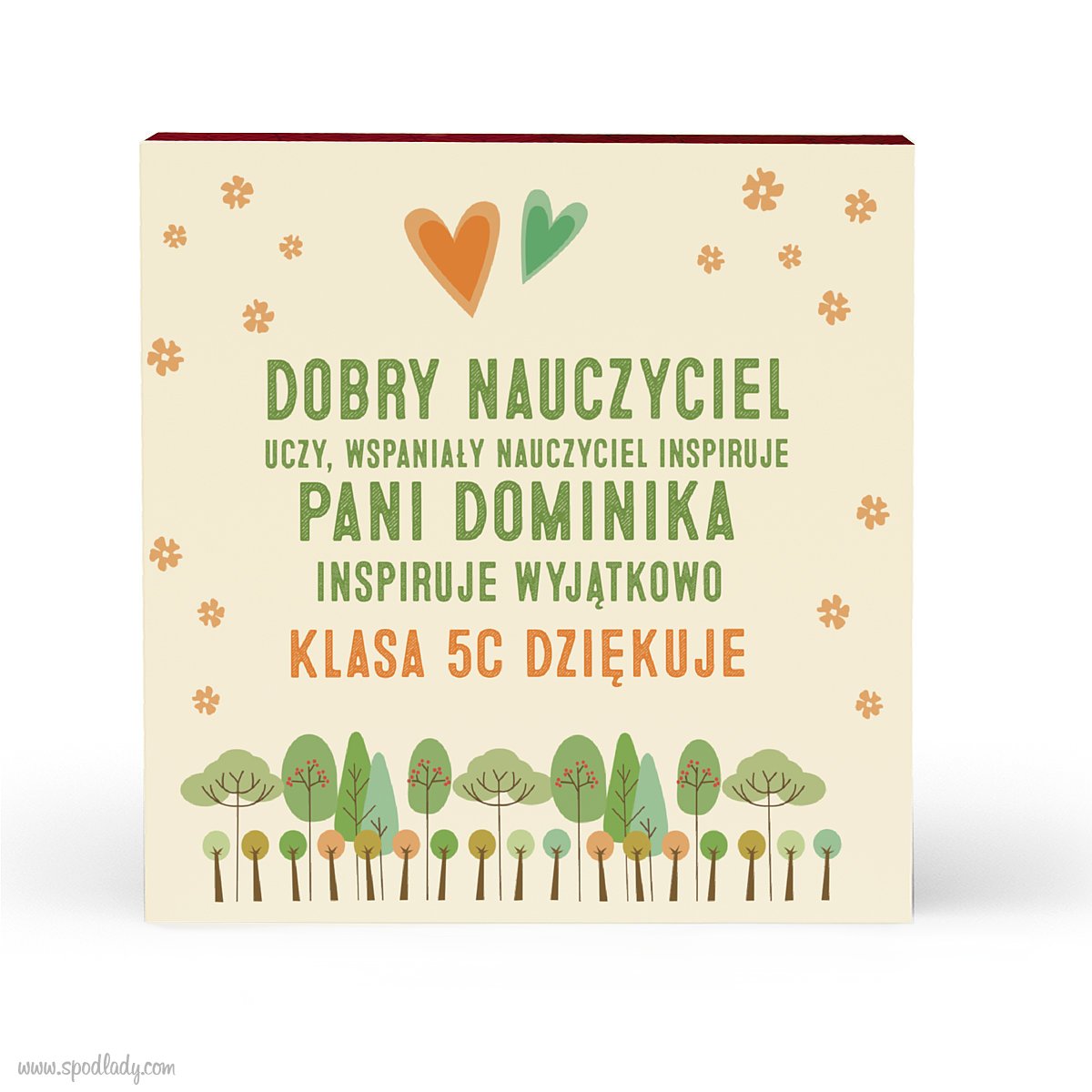 Serce piernikowe "Dobry Nauczyciel uczy"