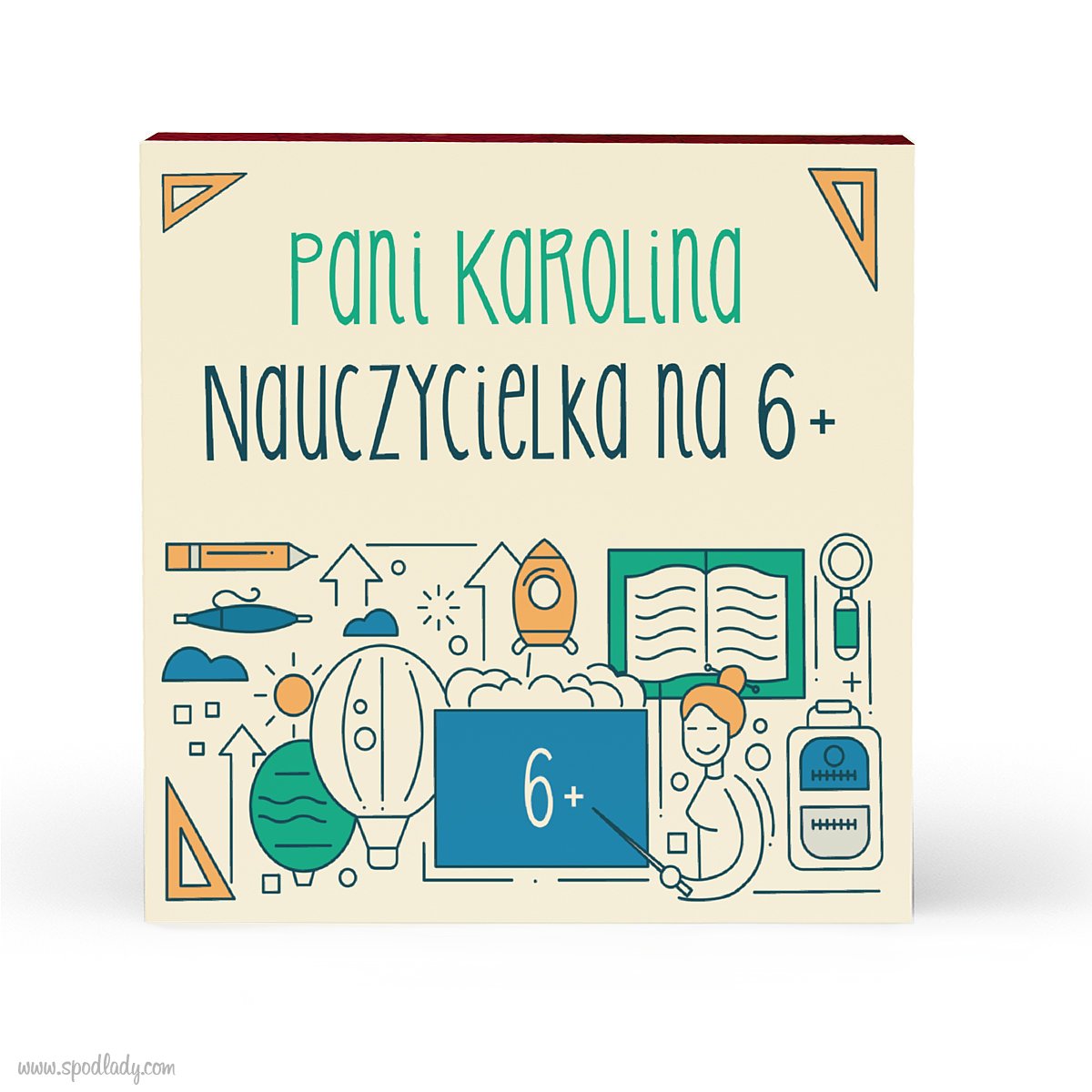 Serce piernikowe "Nauczycielka na 6"