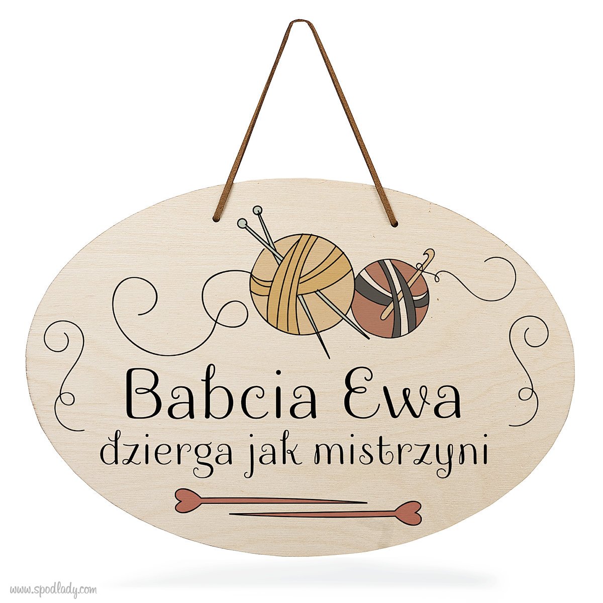 Tabliczka personalizowana "Dzierganie"