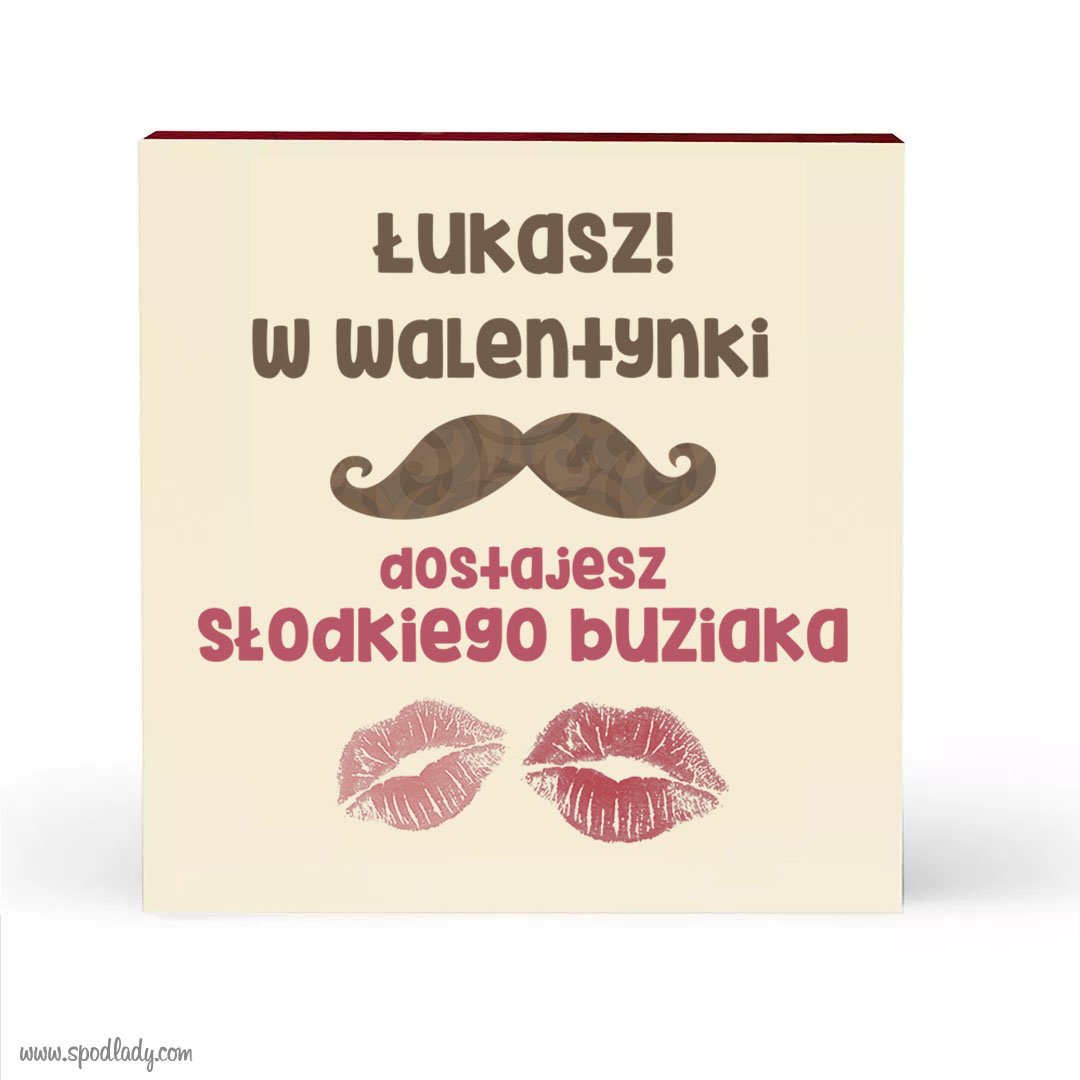 Personalizowane serce piernikowe "Sodki buziak"