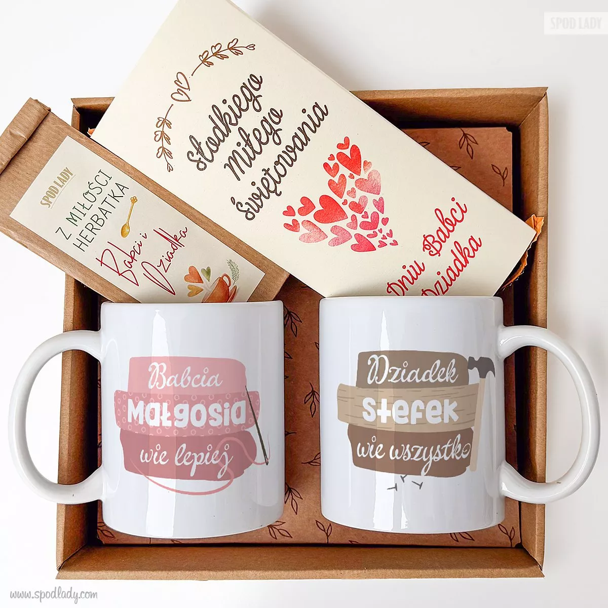 Zestaw personalizowanych kubk�w dla zgodnych Dziadk�w