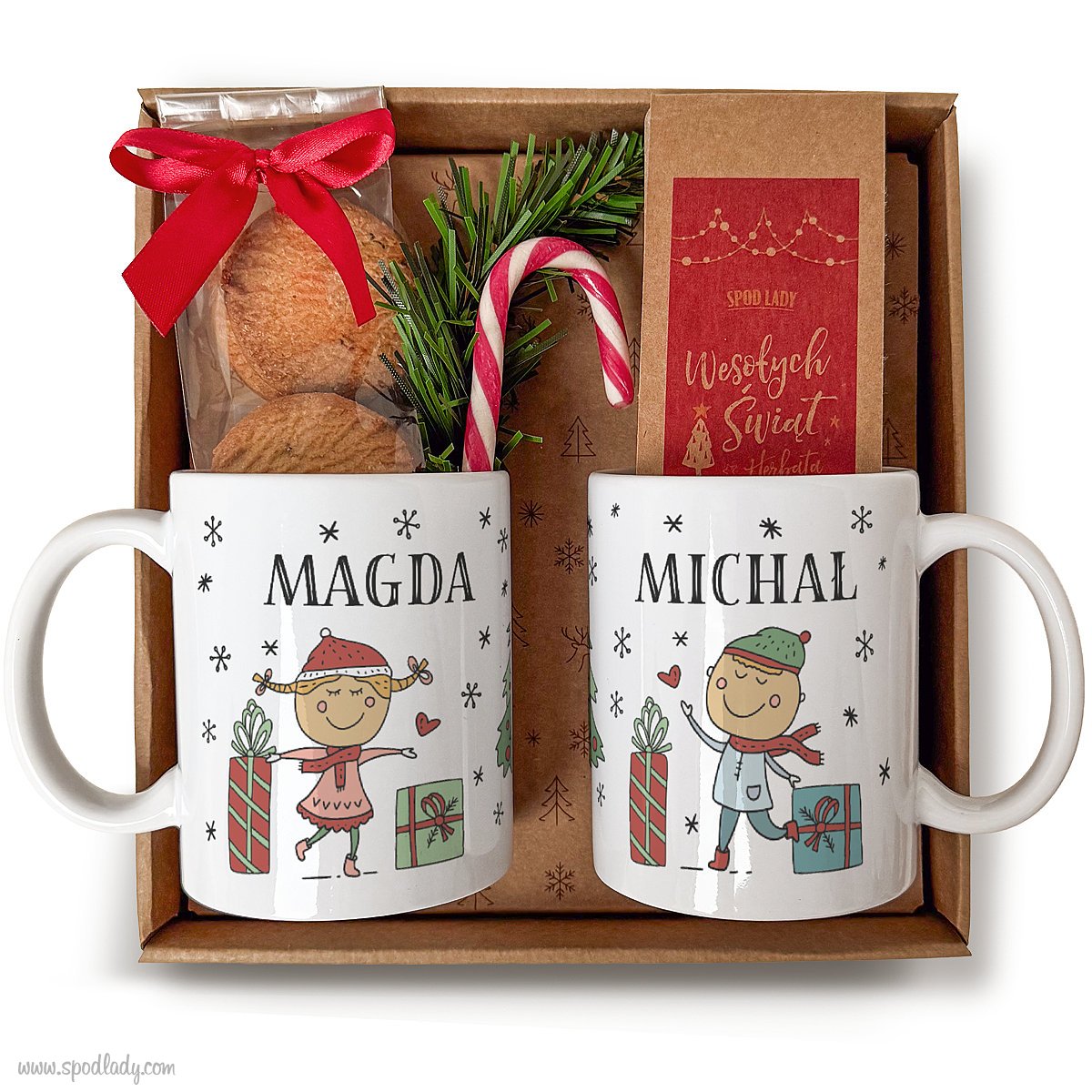 Zestaw witeczny dla dwojga z kubkami