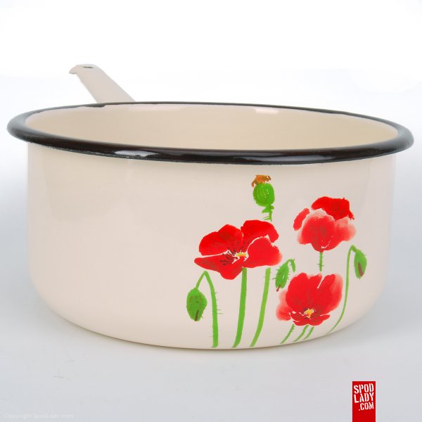 Rondel emaliowany Polne Maki