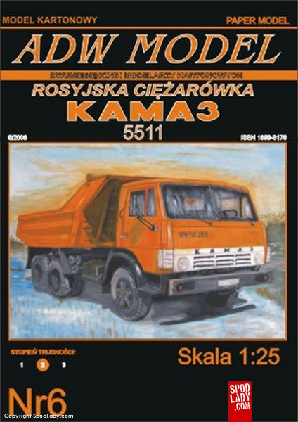 Model kartonowy - Ciarwka Kamaz 5511