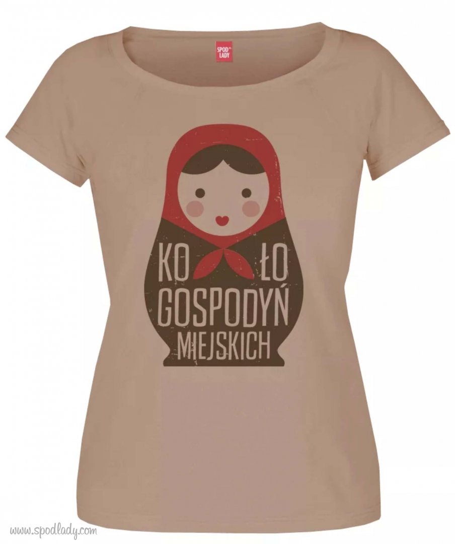Koszulka damska beżowa Koło gospodyń XXL