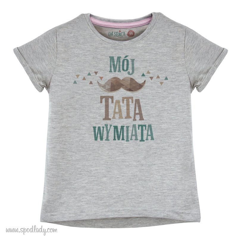 Koszulka dla dziewczynki "Mój tata wymiata" 