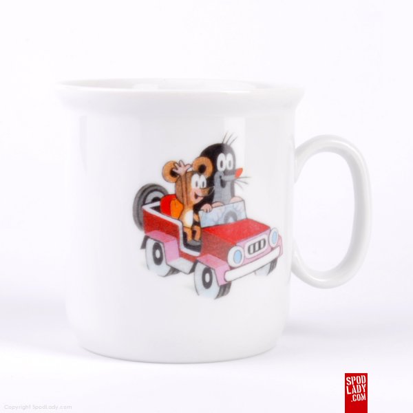 Kubek porcelanowy Krecik w autku 