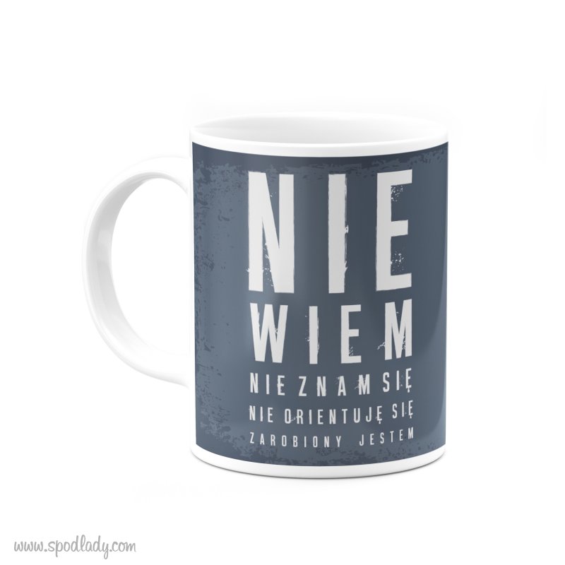 Kubek "Nie wiem" wersja mska