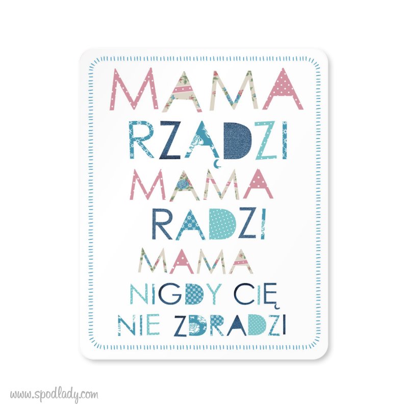 Magnes drewniany "Mama rzdzi"