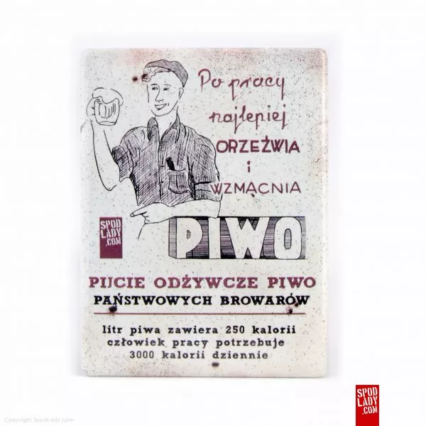 Magnes emaliowany "Piwo po pracy" 