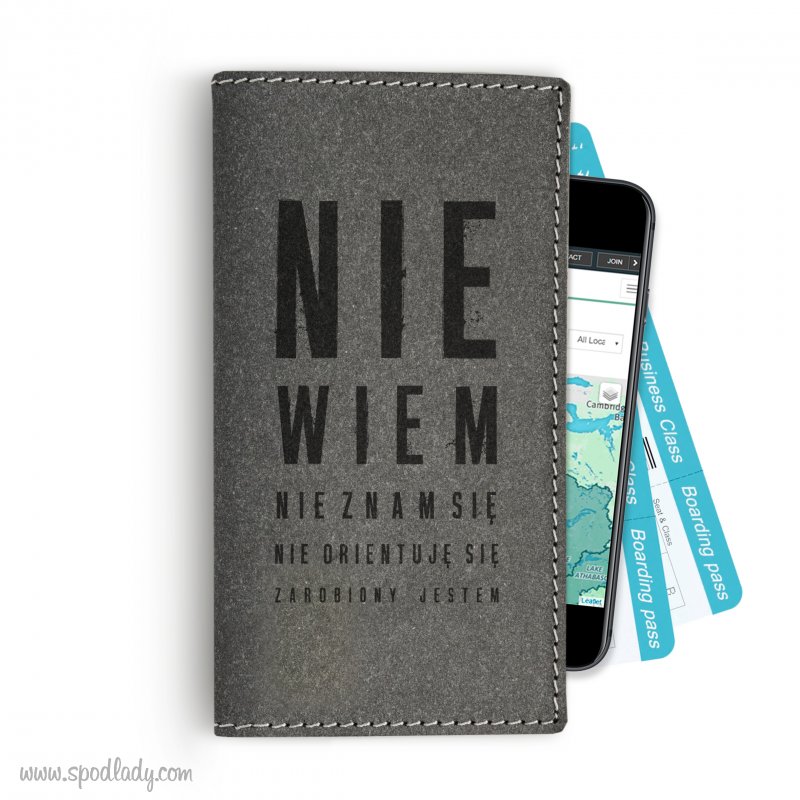 Etui na dokumenty "Nie wiem, nie znam si" mskie