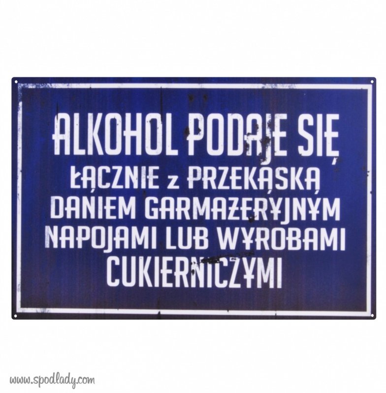 Tabliczka "Alkohol z przeksk" 