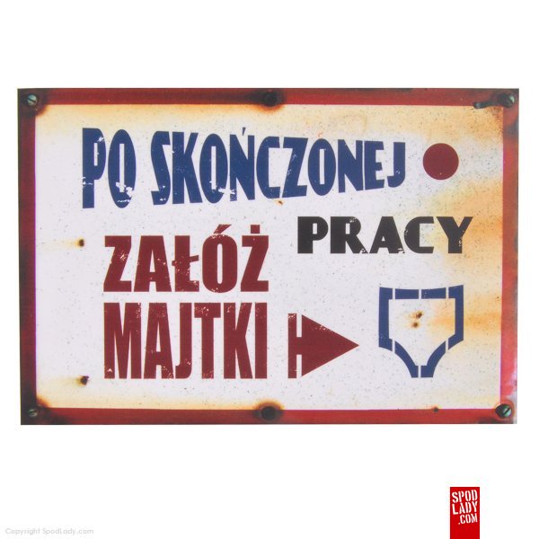 Tablica informacyjna "Majtki" 20x30 cm
