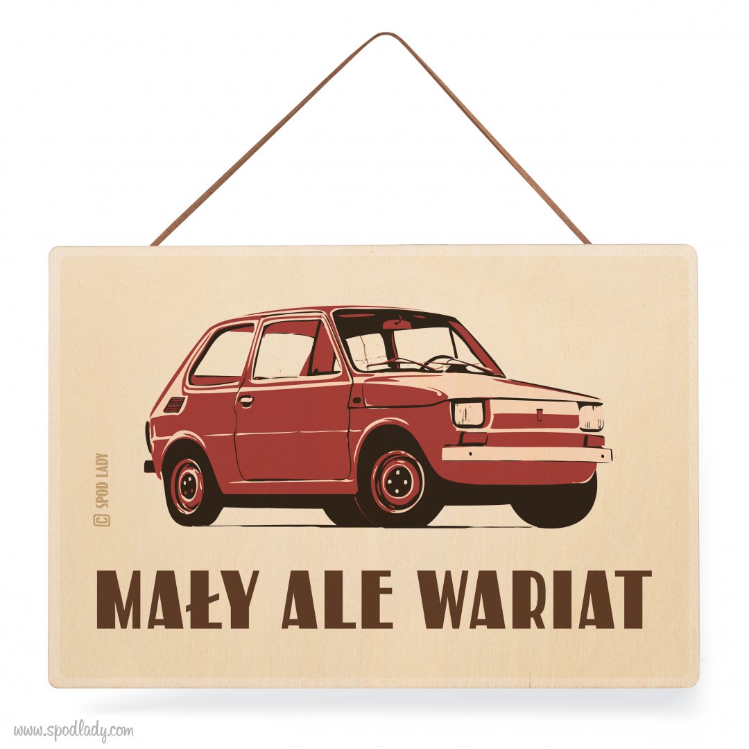 Tabliczka drewniana "May, ale wariat" 