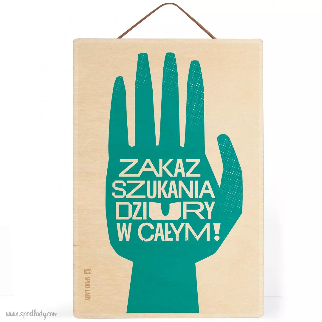 Tabliczka drewniana "Zakaz szukania"