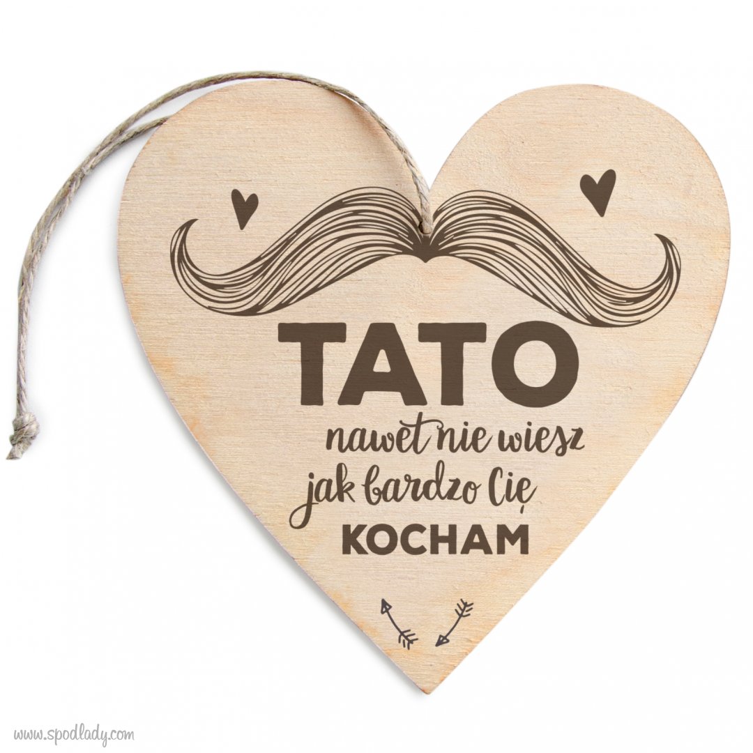 Zawieszka drewniana "Tato kocham" 