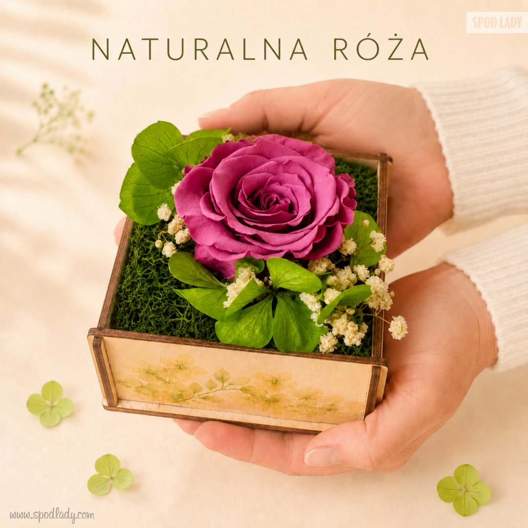 Fuksja - Naturalna wieczna r�a w skrzyneczce