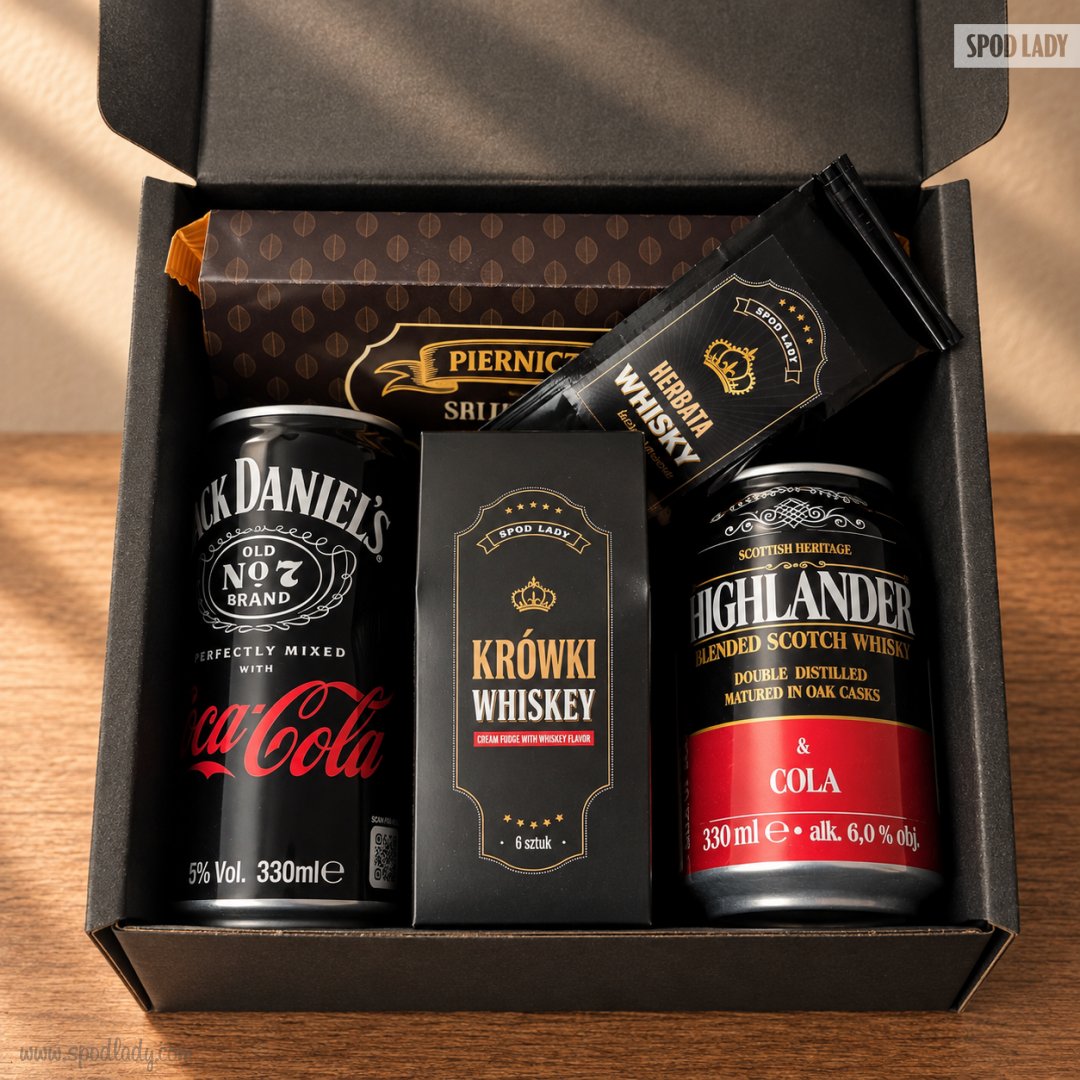 Podw�jna whisky z col� w czerni
