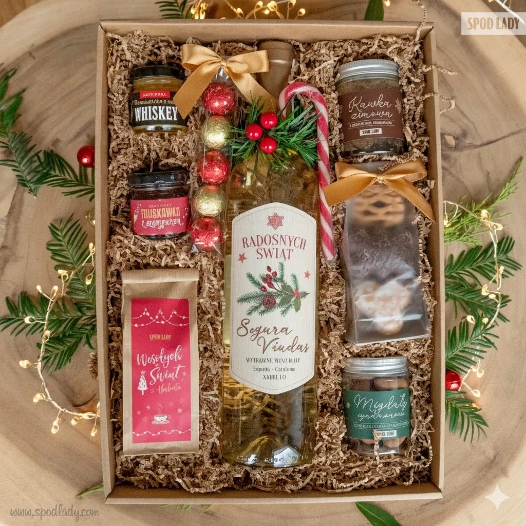 Zestaw Moc witecznych delikatesw z biaym winem i kaw