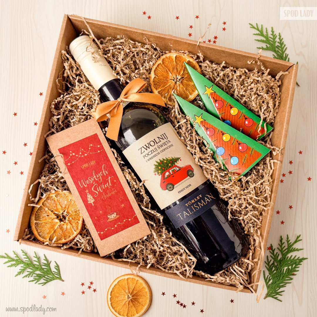 Zestaw "Zwolnij na wita" z czerwonym winem