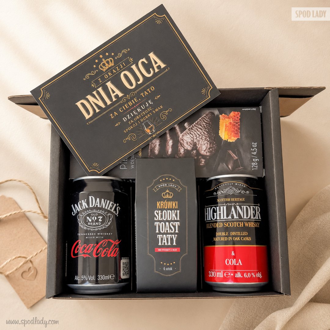 Podw�jna whisky z col� i s�odyczami dla Taty