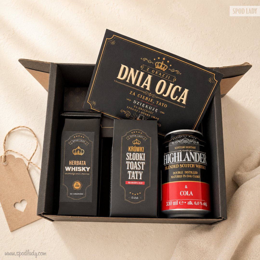 Zestaw z drinkiem whisky dla Taty