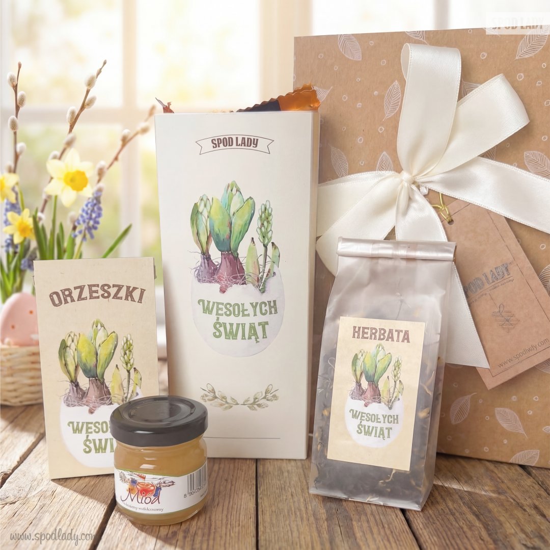 Zestaw Wielkanocny z �yczeniami i s�odko�ciami