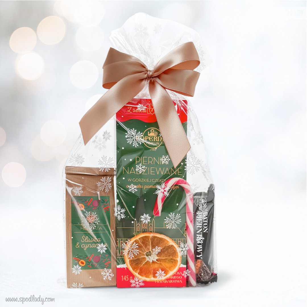 witeczny zestaw z piernikami i herbat zimow