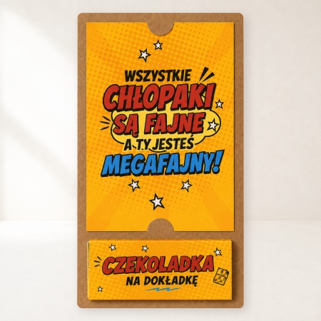 Poczt�wka dla megafajnego ch�opaka z czekoladk�