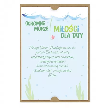Kartka "Morze mi�o�ci dla taty" z Twoj� dedykacj�