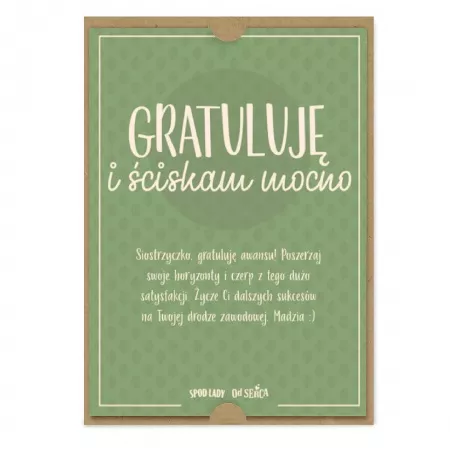 Kartka z dedykacj� "Gratuluj�"