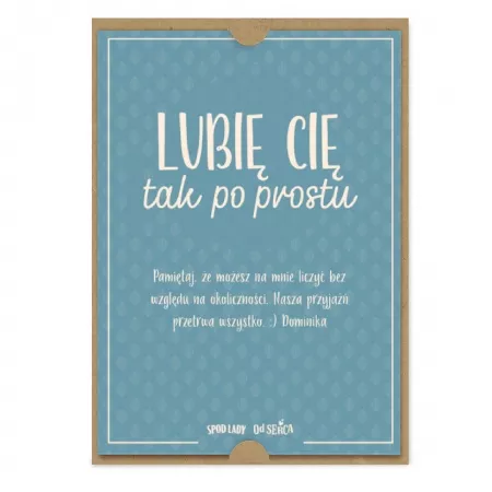 Kartka z dedykacj� "Lubi� Ci�"