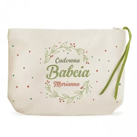 Kosmetyczka z imieniem "Cudowna babcia"