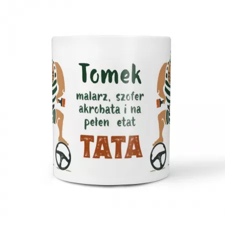 Kubek z imieniem "Tata akrobata"