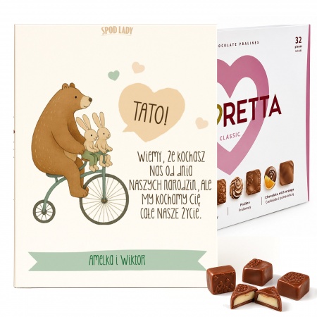 Personalizowana bombonierka "Tato wiemy, �e nas kochasz"
