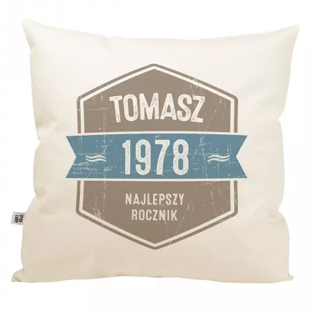 Personalizowana poduszka "Najlepszy Rocznik"