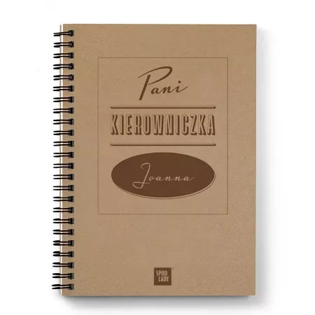 Personalizowany notes "Pani Kierowniczka"