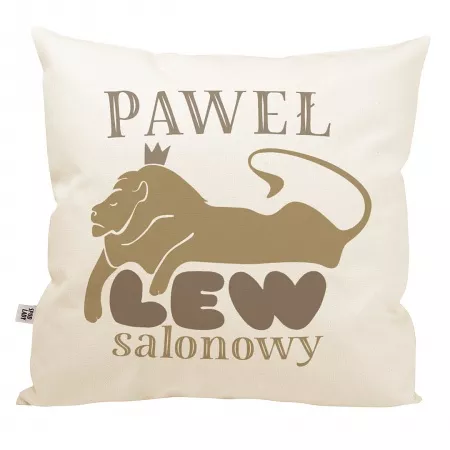Poduszka "Lew salonowy" z imieniem