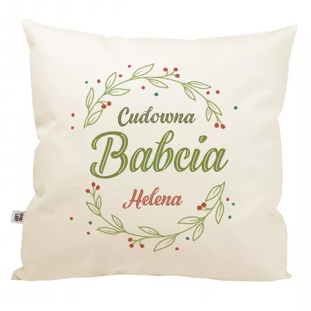 Poduszka z imieniem "Cudowna babcia"