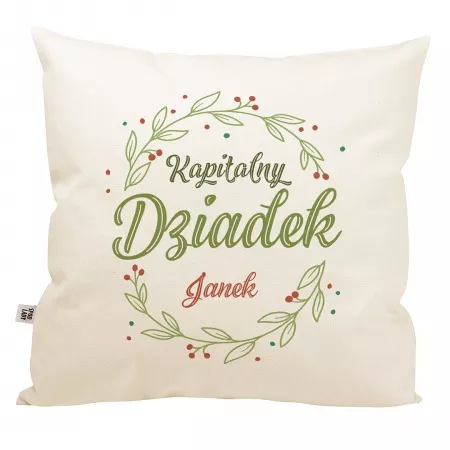 Poduszka z imieniem "Kapitalny dziadek"